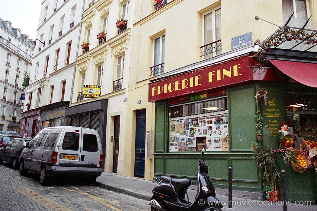 Amelie film location: rue des Trois Freres, Montmartre, Paris