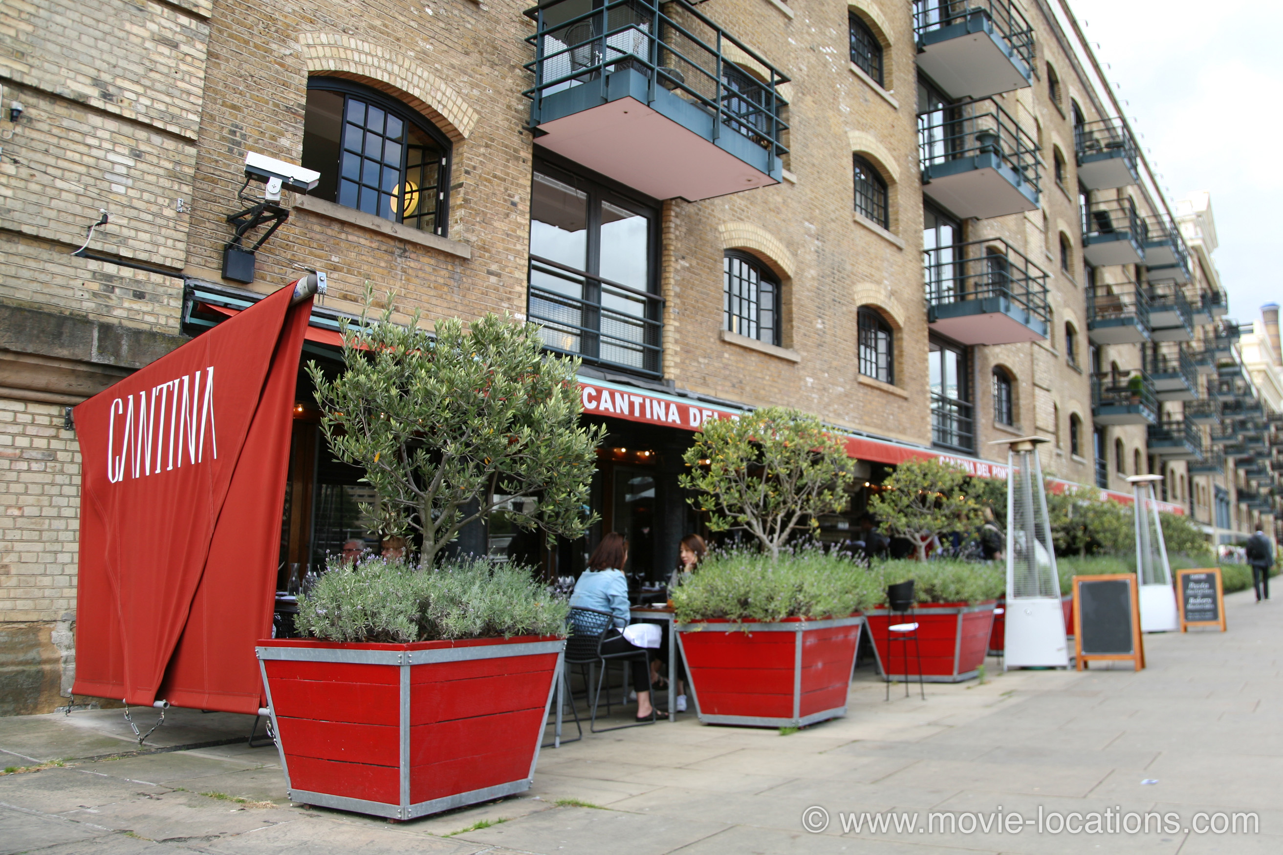 Bridget Jones's Diary location: Cantina del Ponte, 36 Shad Thames, Butler's Wharf, Shad Thames, London SE1