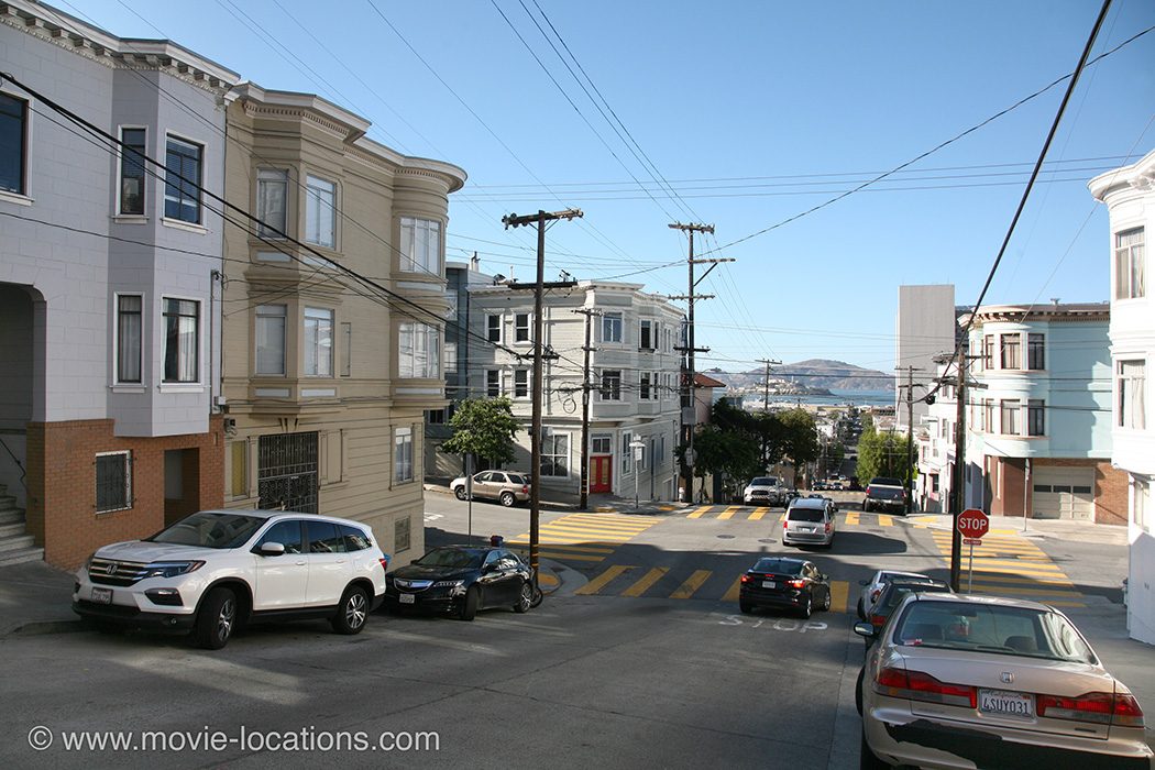 Bullitt location: Taylor Street at Filbert Street, North Beach, San Francisco