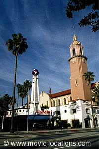 L.A. Confidential location: Crossroads of the World, Sunset Boulevard, Hollywood, Los Angeles