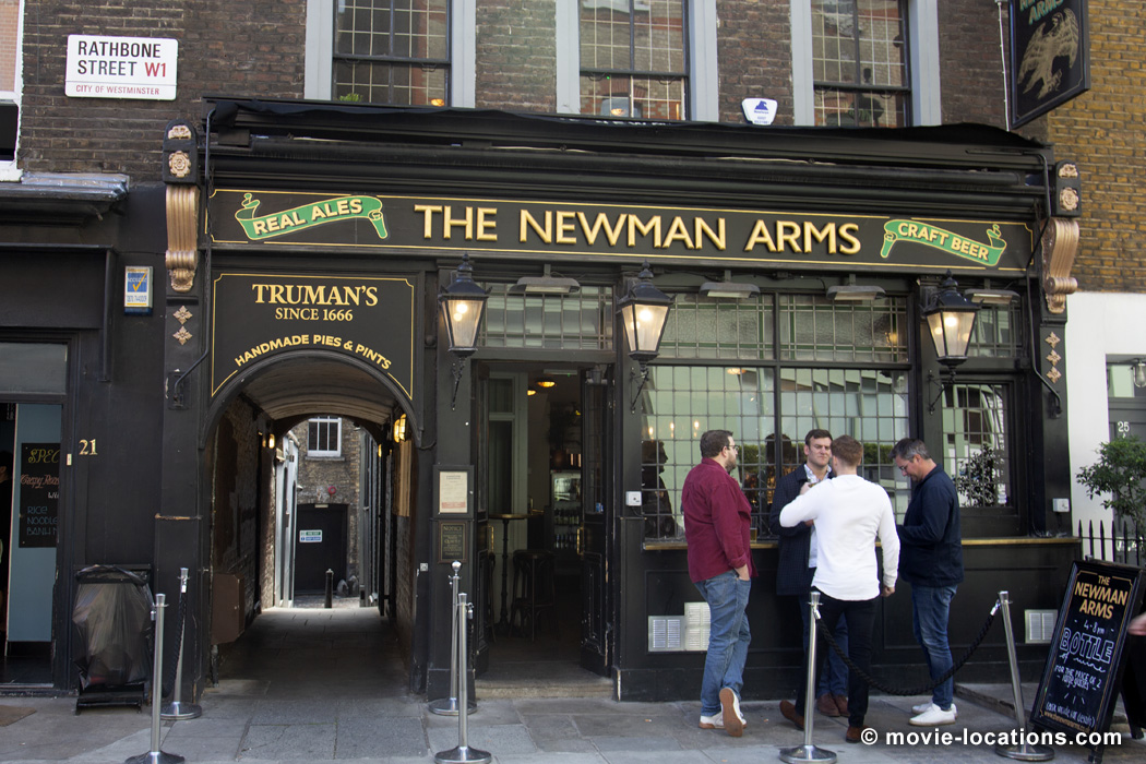 Last Night In Soho filming location: The Newman Arms, Rathbone Place, Fitzrovia, W1