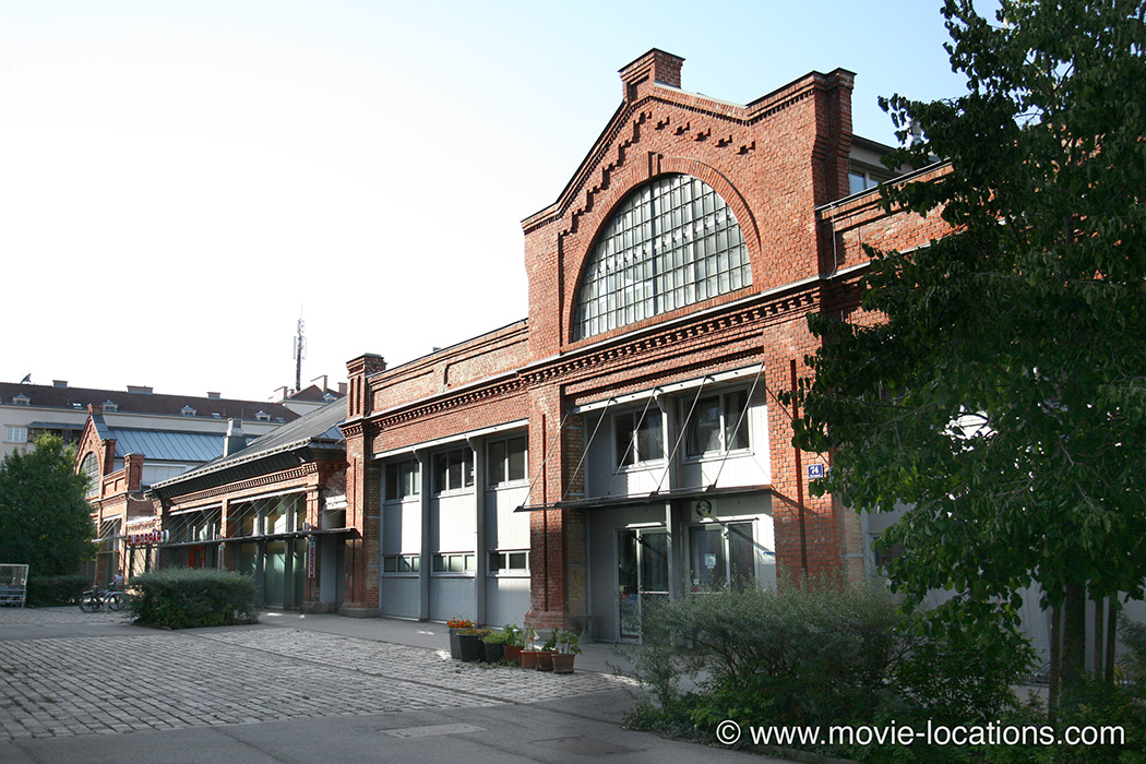 The Living Daylights location: Tram Depot, Kreuzgasse, Vienna, Austria