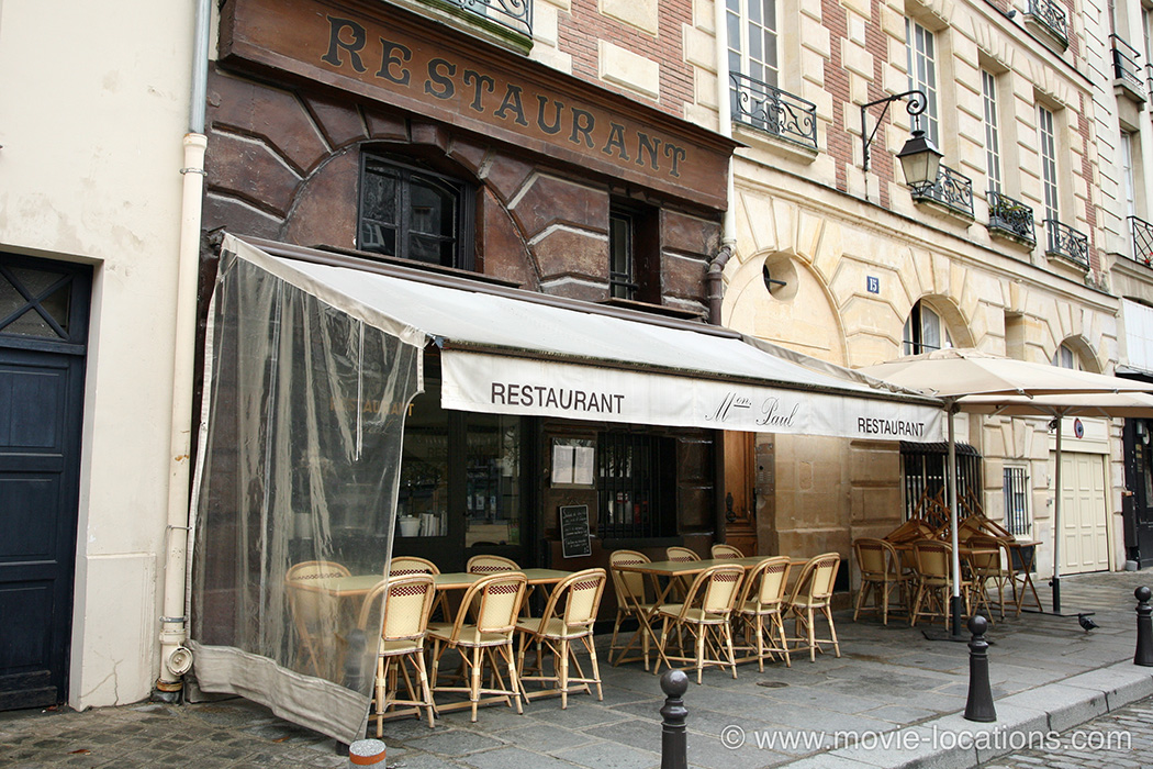Midnight In Paris location: Restaurant Paul, rue Henri Robert, Place Dauphine, Paris