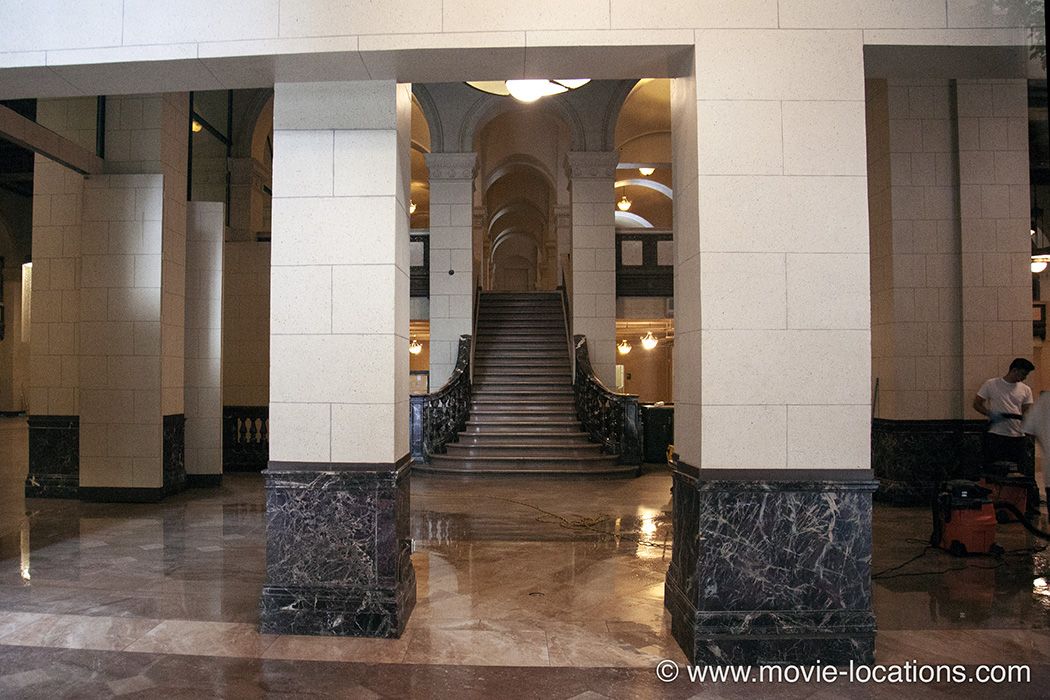 The Dark Knight Rises film location: Bank Building, 650 South Spring Street, downtown Los Angeles