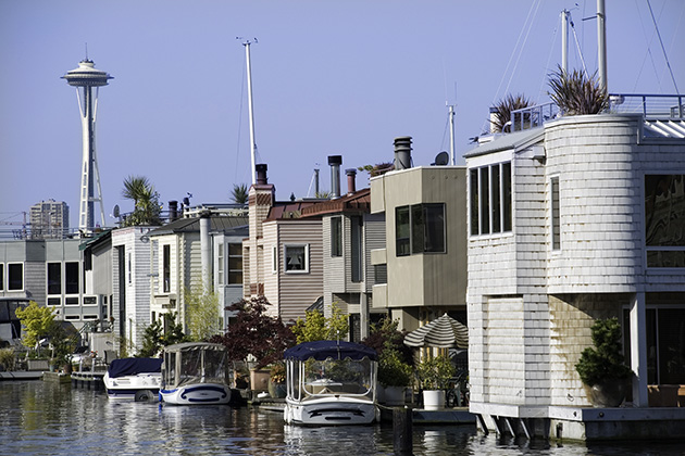Sleepless In Seattle location: Houseboats on lake Union, Seattle