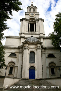 Legend filming location: St Anne's Church, Limehouse, London
