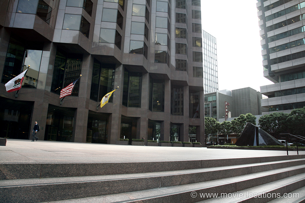 The Towering Inferno location: Bank of America World Headquarters, California Street, San Francisco