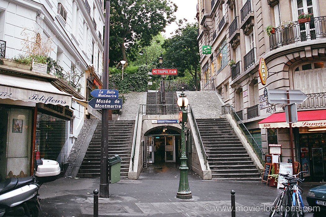 Amelie film location: Lamarck-Caulaincourt Metro Station, Paris