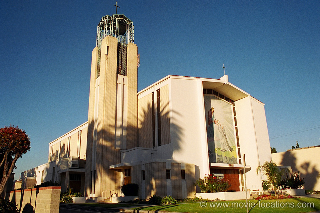Boogie Nights filming location: St Catherine's of Siena Church, 18115 Sherman Way at Lindley Avenue, Reseda