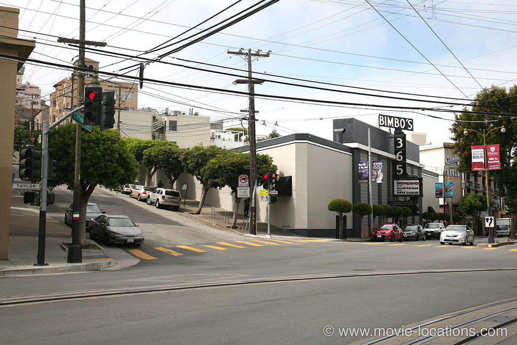 Bullitt location: Columbus Avenue at Chestnut Street, San Francisco