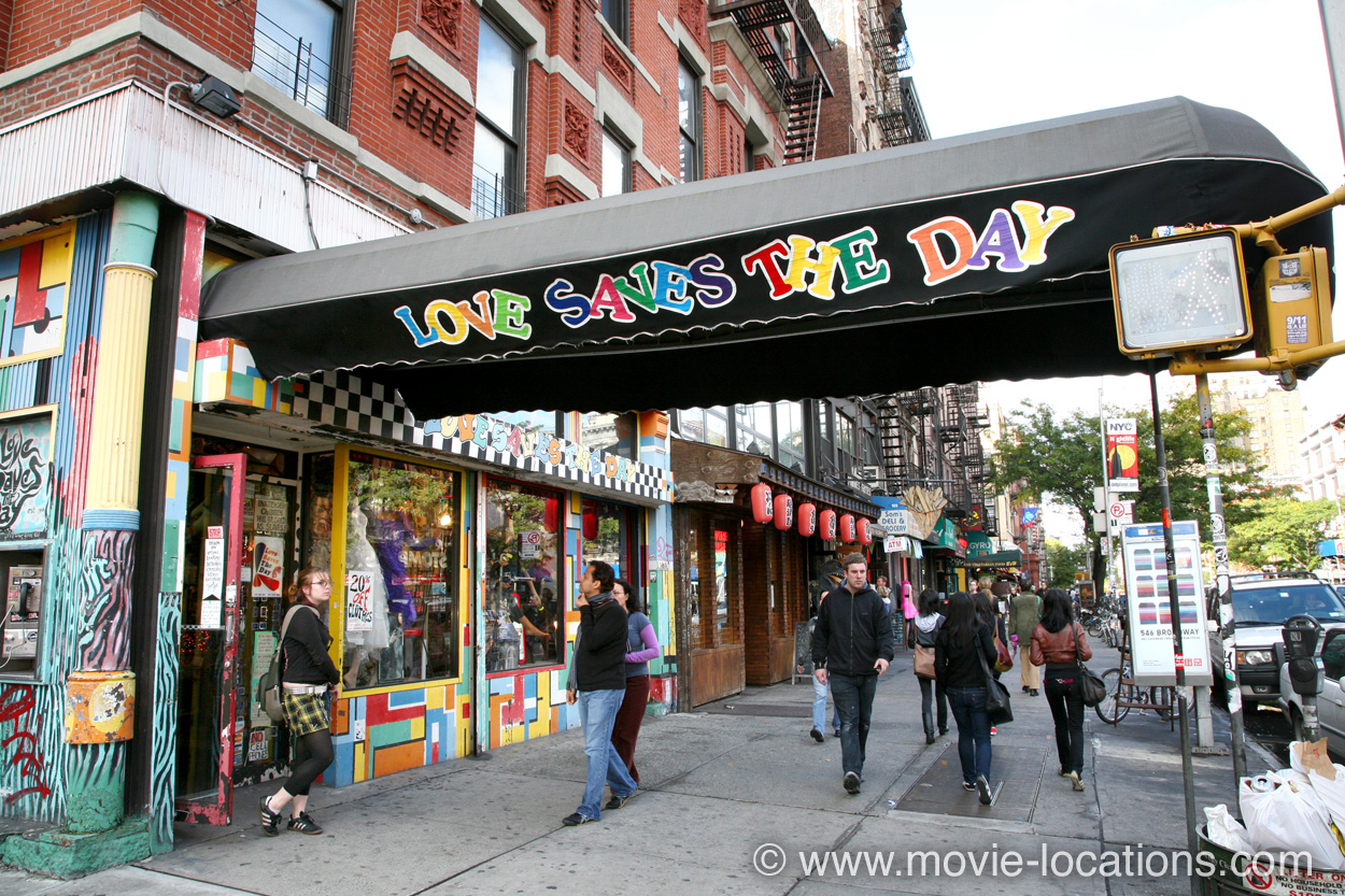 Desperately Seeking Susan film location: Love Saves The Day, 2nd Avenue, St Mark's Place, New York