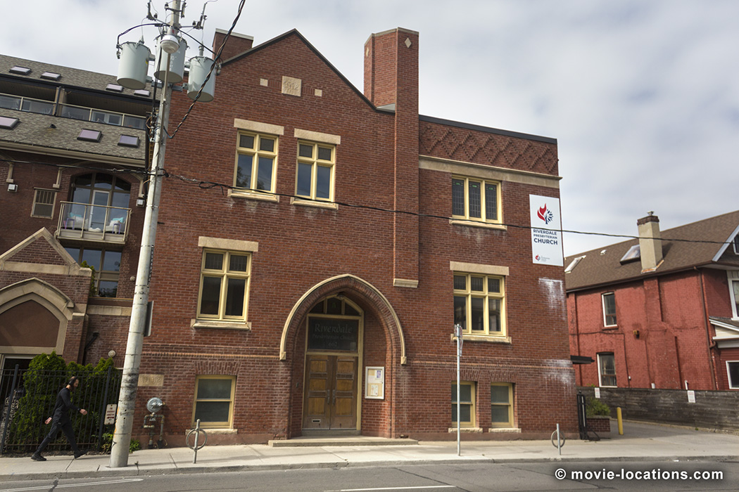 Johnny Mnemonic film location: Riverdale Presbyterian Church, Pape Avenue, East York, Toronto
