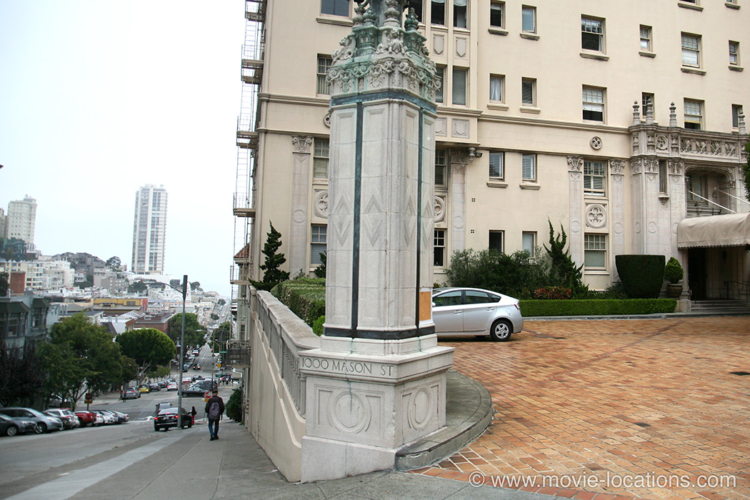 The Lady From Shanghai filming location: Mason Street at Sacramento, Nob Hill, San Francisco