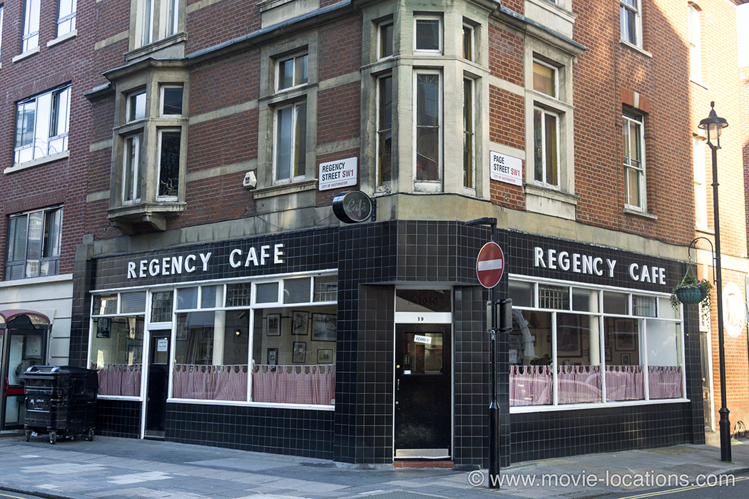 Layer Cake location: Regency Cafe, Regency Street, Victoria, London SW1
