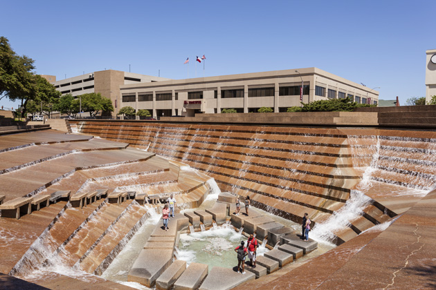 Logan's Run film location: Active Pool, Water Gardens, Fort Worth, Texas