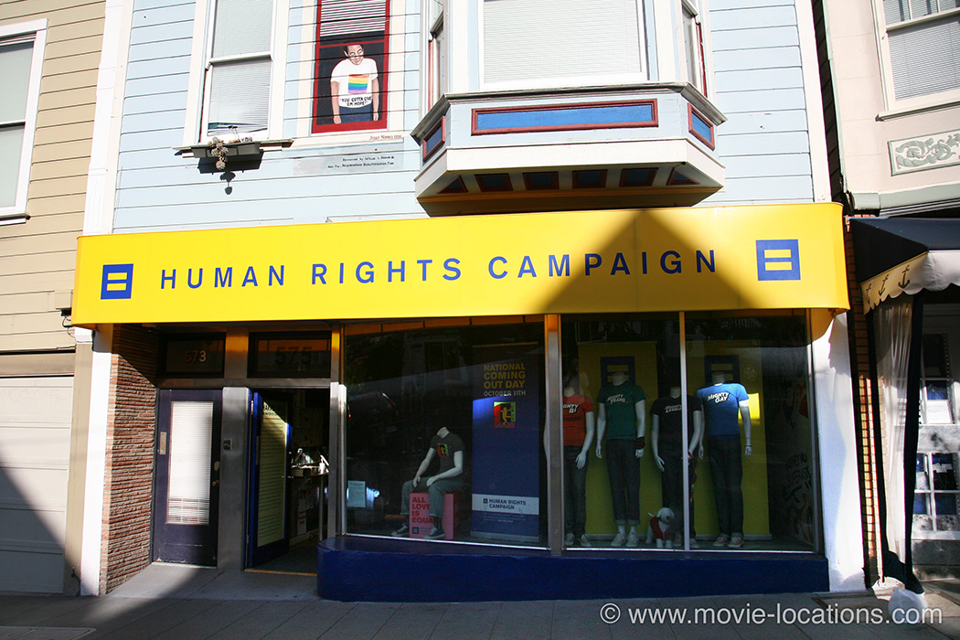 Milk filming location: Human Rights Campaign, Castro Street, San Francisco
