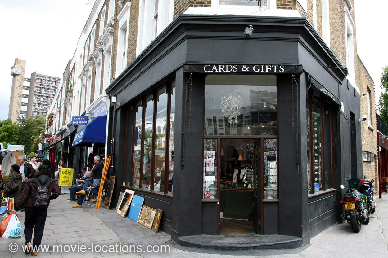 Notting Hill film location: Portfolio, on the corner of Golborne Road and Bevington Road, London W10
