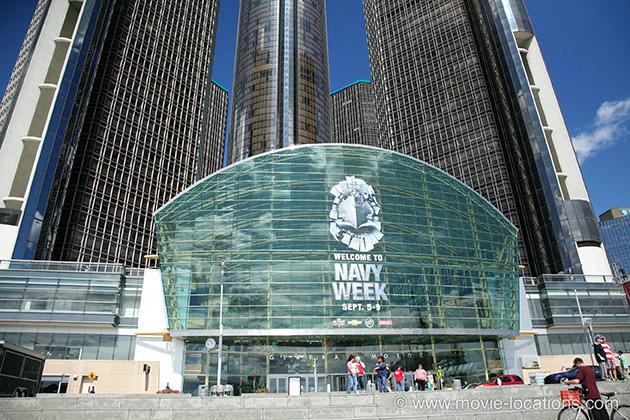 Real Steel filming location: GM Renaissance Center, Detroit Riverwalk, Detroit