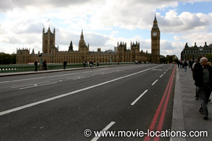 Spectre film location: Westminster Bridge, London