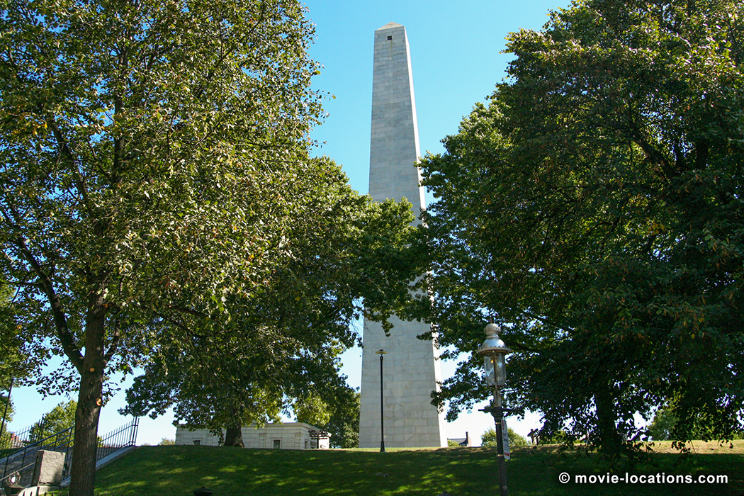 The Town film location: Bunker Hill Monument, Monument Square, Charlestown