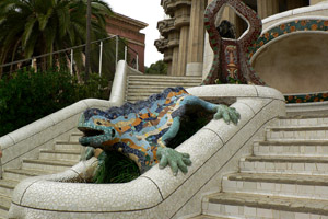 Vicky Cristina Barcelona filming location: Salamander Fountain, Park Guell, Barcelona, Spain