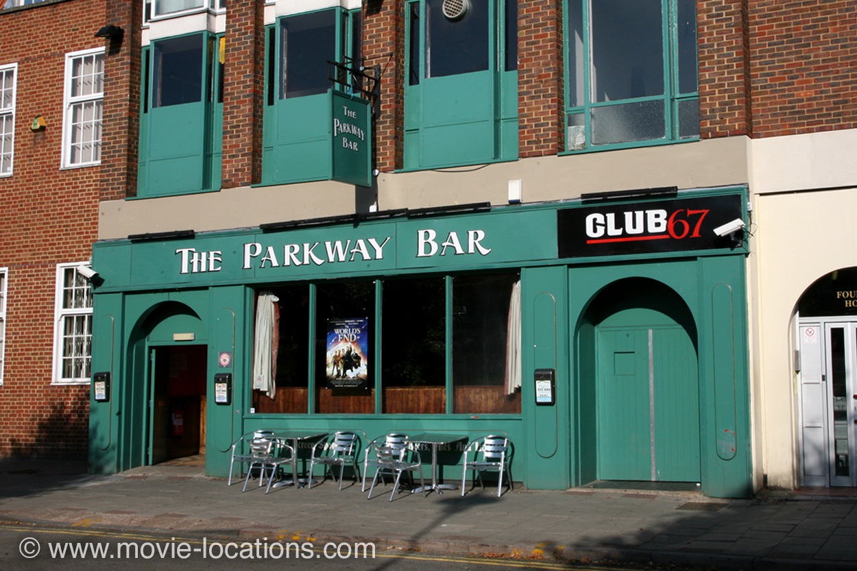 The World's End location: The Parkway Bar, Welwyn Garden City
